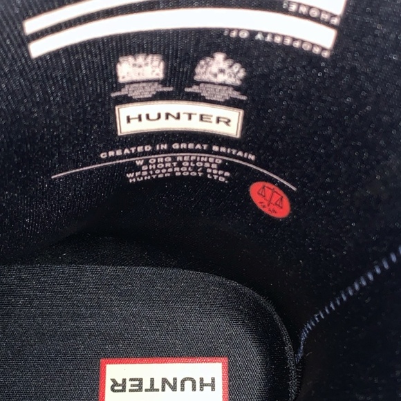 NEW RARE HUNTER Refined Short Gloss Rain Boots NAVY Size 7 - Picture 9 of 16